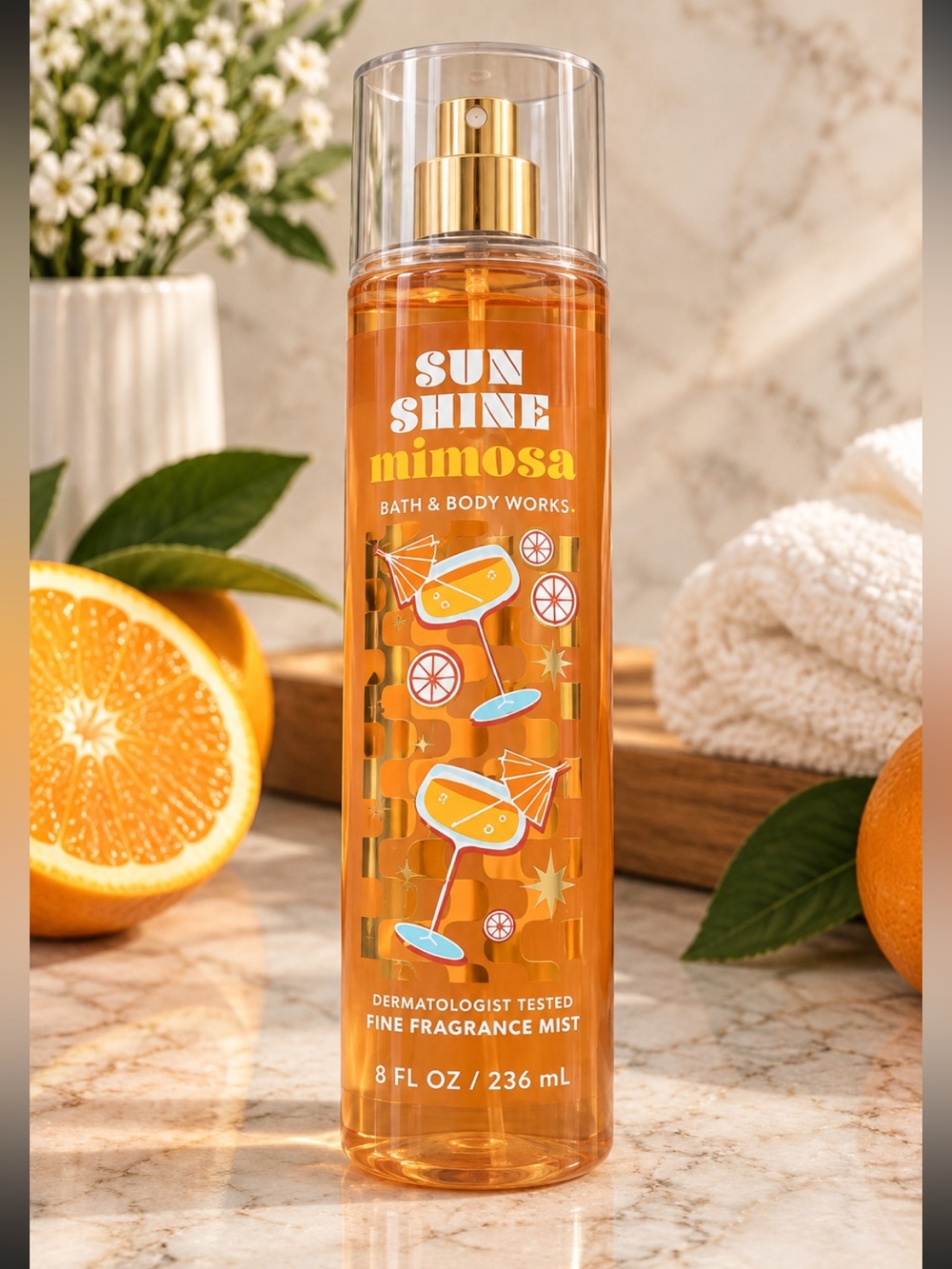 🎊3/$20 
Bath & Body Works Sunshine Mimosa Fine Fragrance Mist 8 oz spray